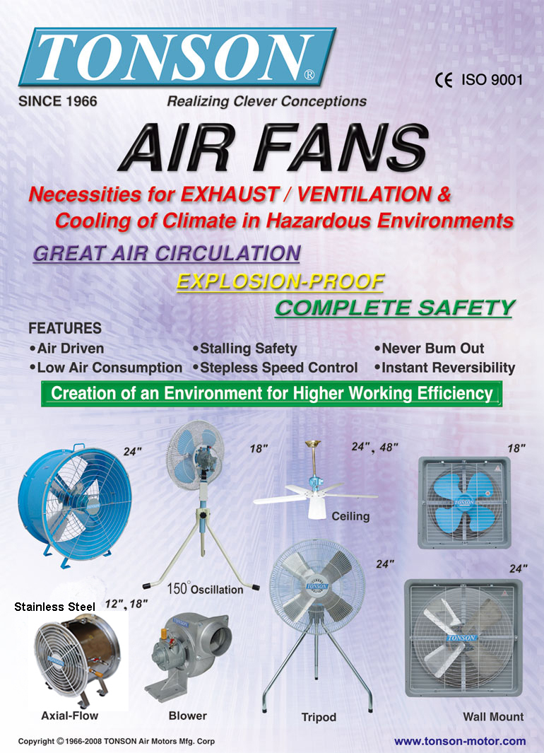 Air Fans, Pneumatic Fans, Ventilation Safety
